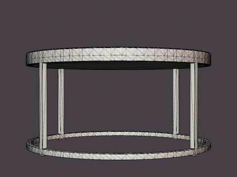 Tavolino Midtown marmo sabbia Modello 3D