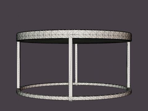 Midtown coffee table sand marble 3D Model