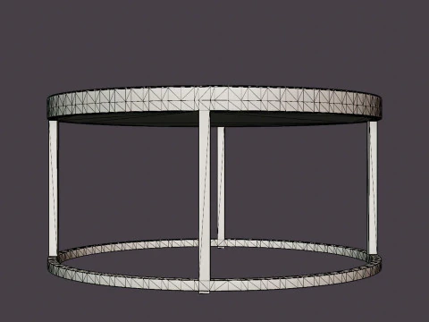 Tavolino Midtown marmo sabbia Modello 3D