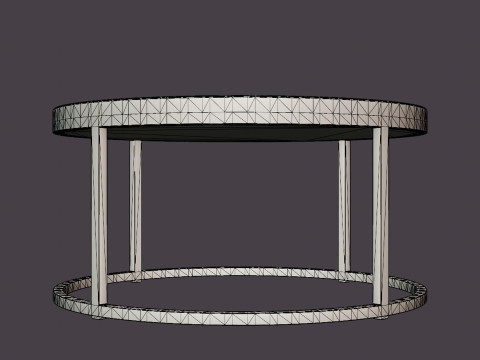 Midtown coffee table sand marble 3D Model