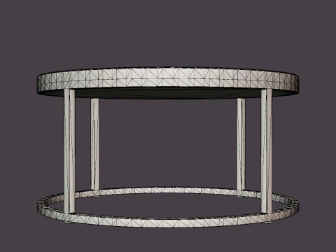 Tavolino Midtown marmo sabbia Modello 3D