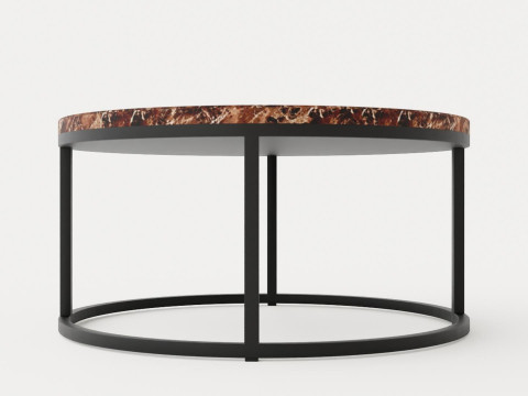 Midtown coffee table brown marble 3D मॉडल