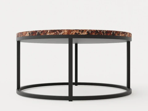 Midtown coffee table brown marble 3D Model
