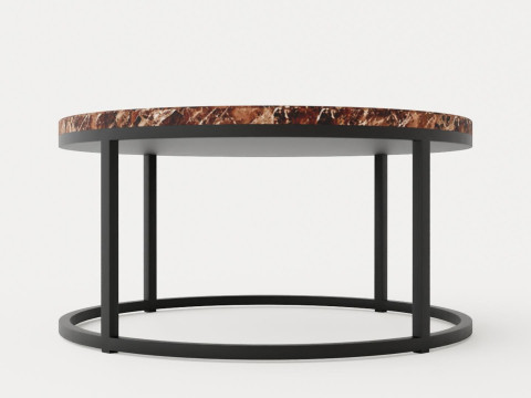 Midtown coffee table brown marble 3D मॉडल