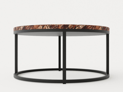 Midtown coffee table brown marble 3D मॉडल