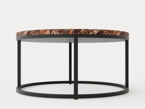 Midtown coffee table brown marble 3D Model
