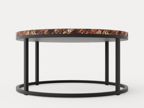 Midtown coffee table brown marble 3D मॉडल