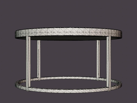 Midtown coffee table brown marble 3D मॉडल