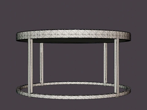 Midtown coffee table brown marble 3D Model