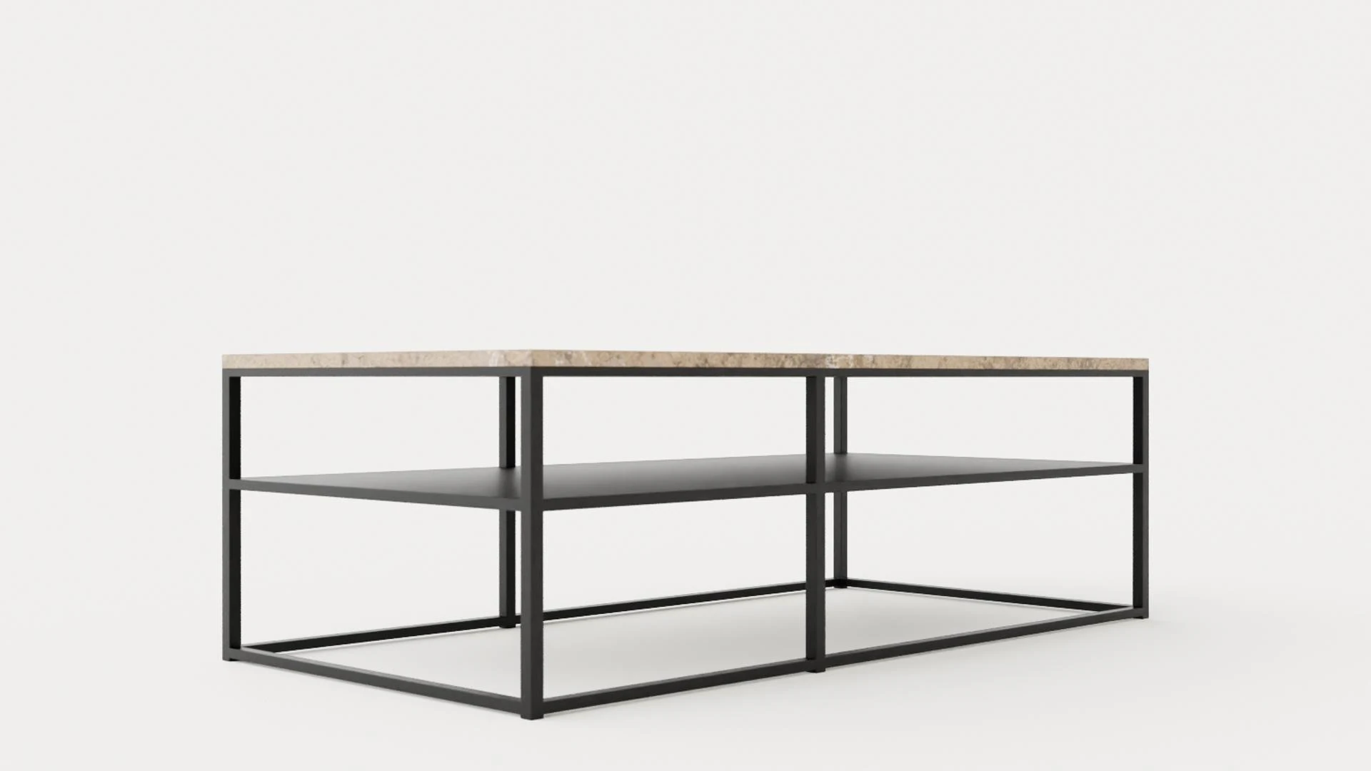 Midtown coffee table with shelf Sand 3D Model .c4d .max .obj .3ds .fbx .stl .blend 