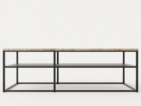 Midtown coffee table with shelf Sand Modelo 3D