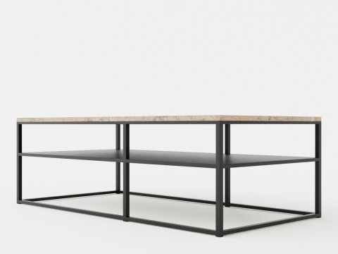 Midtown coffee table with shelf Sand Modelo 3D