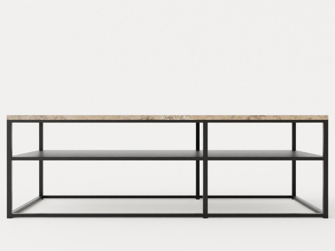 Midtown coffee table with shelf Sand Modelo 3D