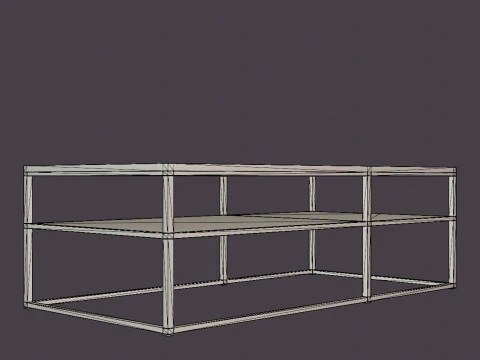 Midtown coffee table with shelf Sand 3D Model