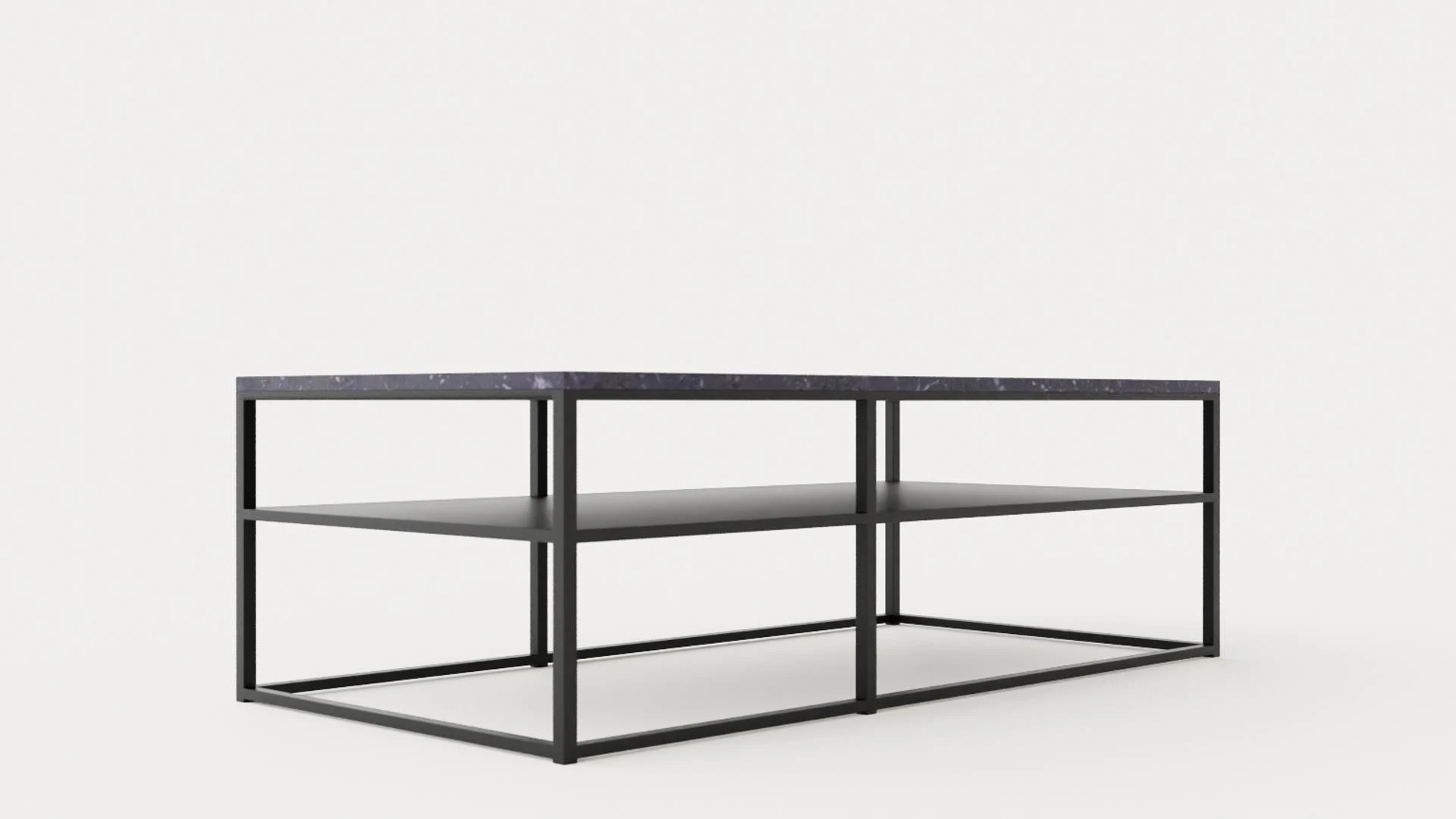 Midtown coffee table with shelf Grey 3D Model .c4d .max .obj .3ds .fbx .stl .blend 