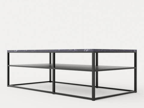 Midtown coffee table with shelf Grey 3Dモデル