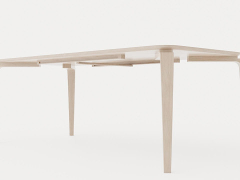 North dining table light oak 3D Модель