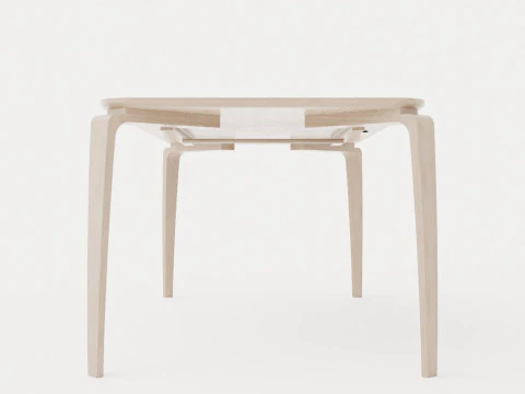North dining table light oak 3D Model