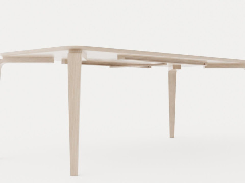 North dining table light oak 3D Модель