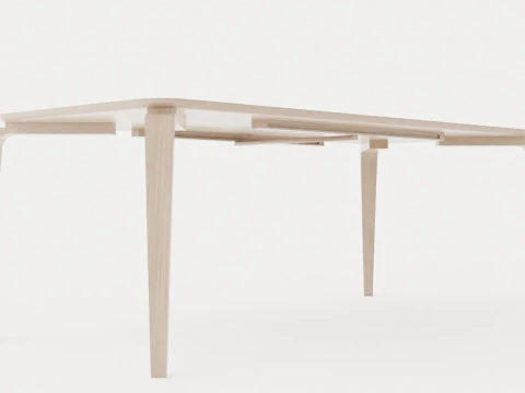 North dining table light oak 3D Model