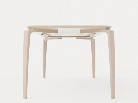 North dining table light oak 3D Model