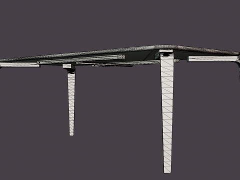 North dining table light oak 3D Модель