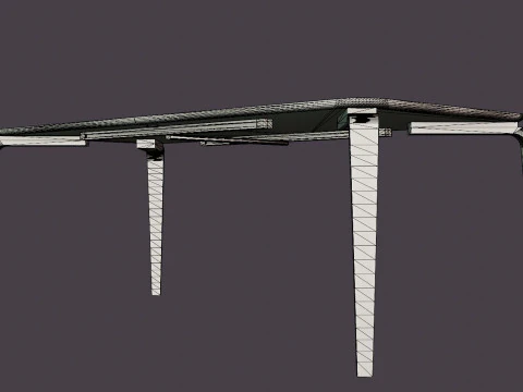 North dining table light oak 3D Model
