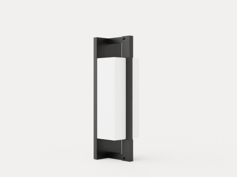 Blade wall lamp - matt opal and glass Modello 3D
