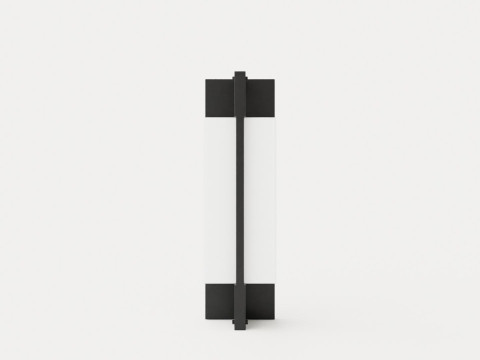 Blade wall lamp - matt opal and glass Model 3D