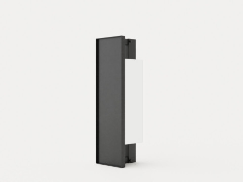 Blade wall lamp - matt opal and glass Model 3D