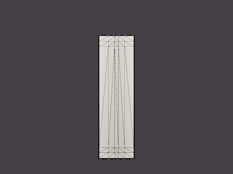 Blade wall lamp - matt opal and glass Model 3D