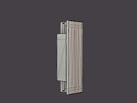 Blade wall lamp - matt opal and glass Model 3D