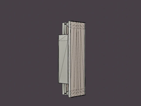 Клинок настінного світильника - матовий опал і скло 3D Модель