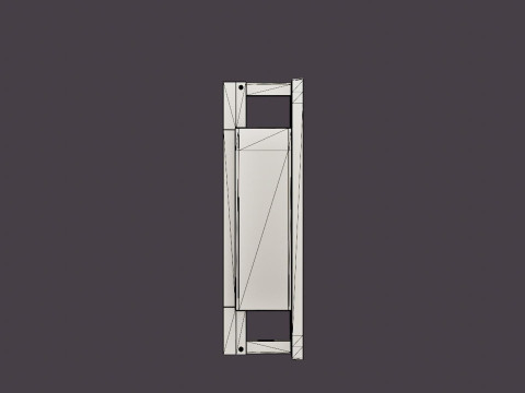 Blade wall lamp - matt opal and glass Model 3D