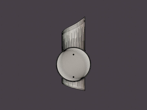 Evie wall lamp - Bronze 3D-Modell