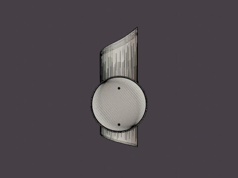 Evie wall lamp - Bronze 3D Model