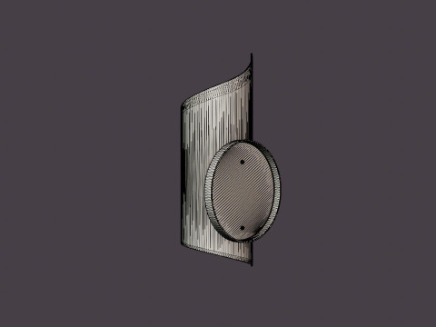 Evie wall lamp - Bronze 3D-Modell
