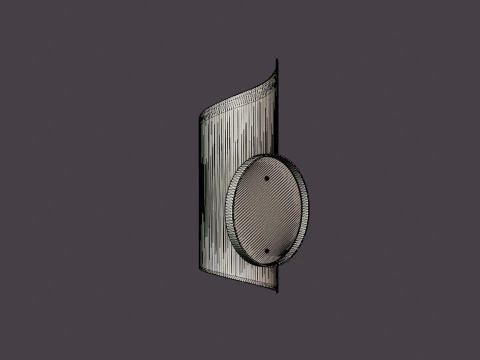 Evie wall lamp - Bronze 3D Model