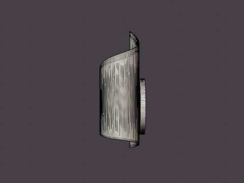 Evie wall lamp - Bronze 3D-Modell