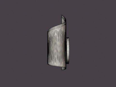 Evie wall lamp - Bronze 3D Model
