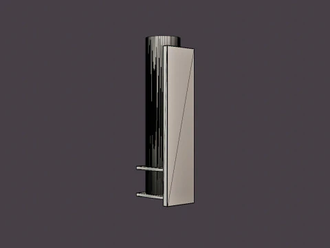 Sperry wall lamp - Bronze and clear glass 3D Model