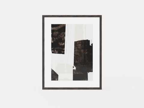 Framed picture - Neutral Intersect V - 80 x 100 - Black frame 3D 模型