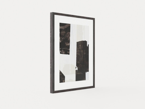 Framed picture - Neutral Intersect V - 80 x 100 - Black frame Modèle 3D