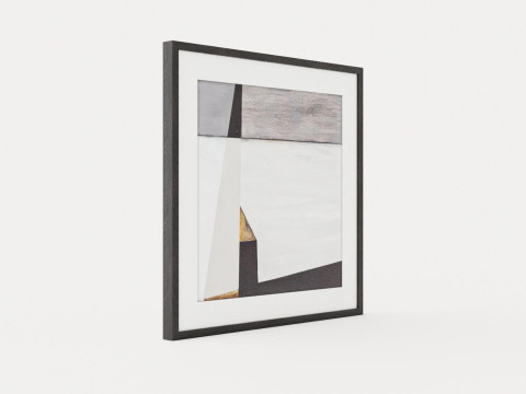 Framed Picture - Neutral Geometrics II - 100 x 100 3Dモデル