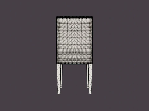 Como dining chair warmrests black 3D Model