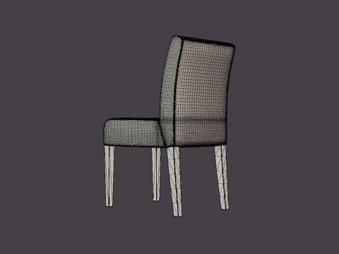 Como dining chair warmrests black Modello 3D