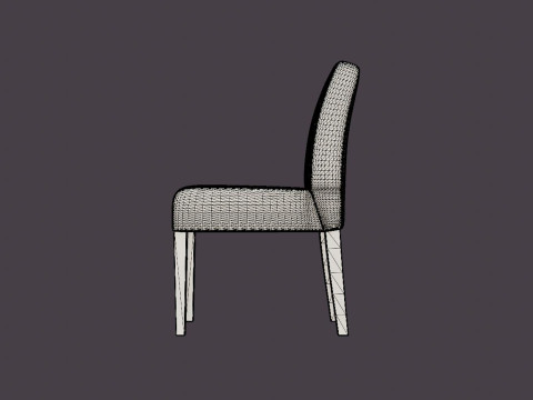 Como dining chair warmrests black Modello 3D