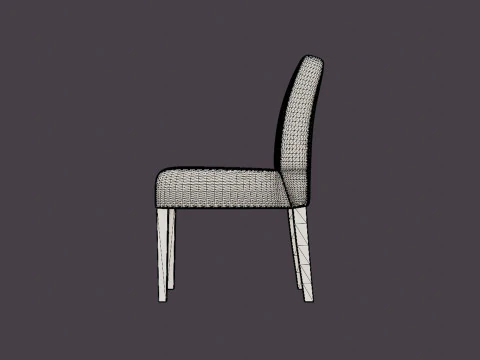 Como dining chair warmrests black 3D Model