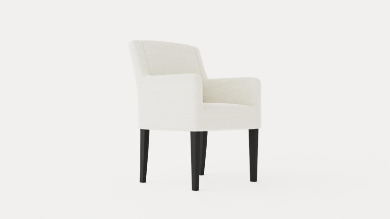 Como dining chair with armrests black 3D Model .c4d .max .obj .3ds .fbx .stl .blend