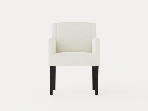 Como dining chair with armrests black Model 3D